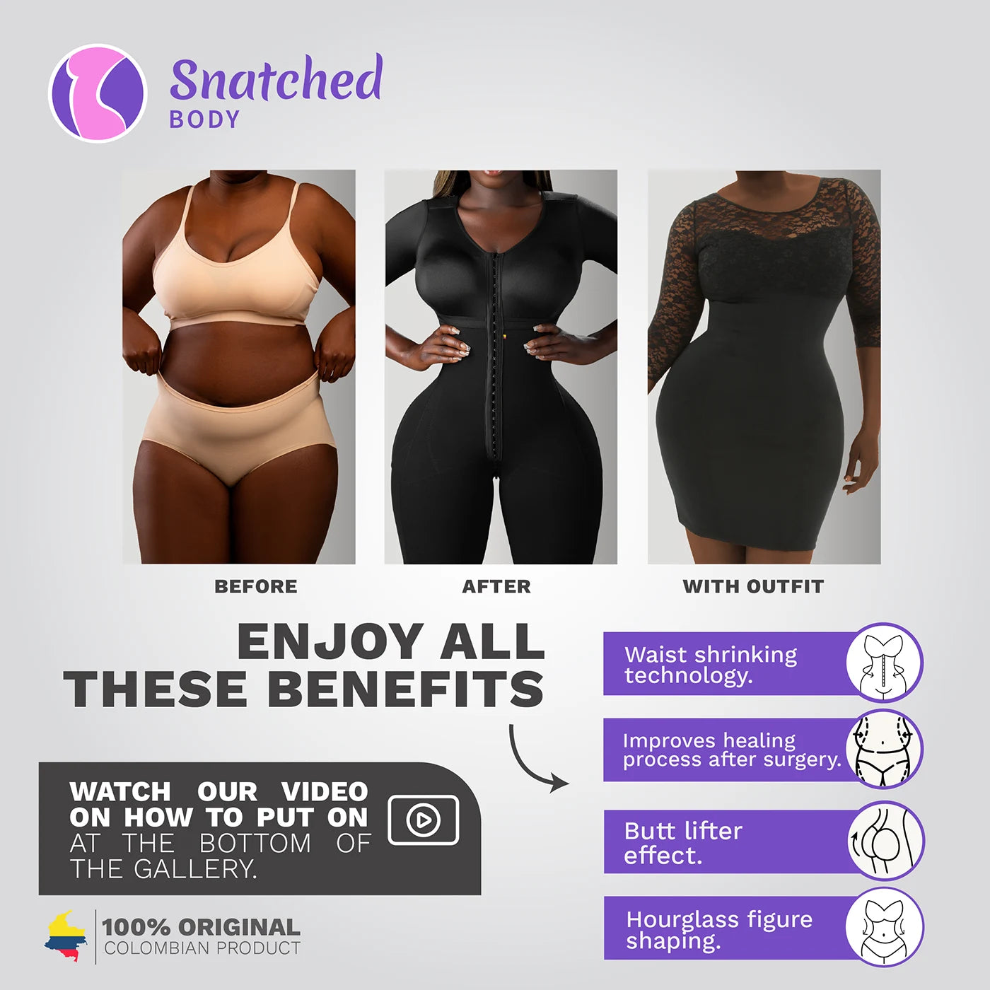 Colombian Full Body Strapless Plunge Shapewear For Women Open Bust, Tummy  Control, BBL Post Op, Fajas Y Modeladoras From Zlzol, $40.25