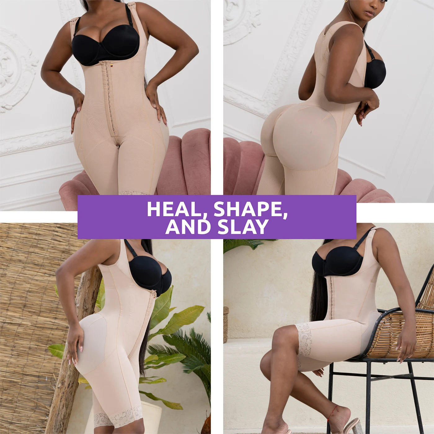 Snatched Body - Women's Stage 2 Faja Colombians Without Bra Shapewear - BBL  Post Surgery Garment - Reductoras Moldeadoras